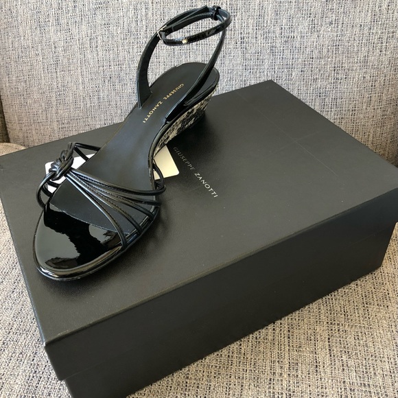 Brand new, never worn Giuseppe Zanotti wedge sandals in Italian shoe size 37.5 - Picture 6 of 16